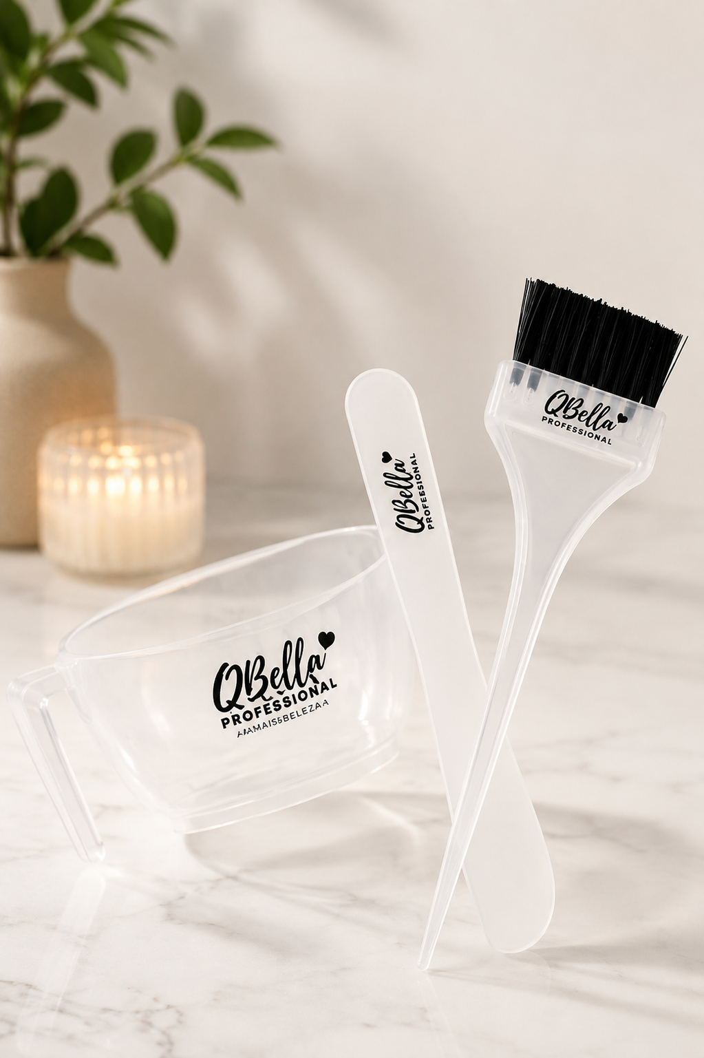 Kit de Brochas QBella para Alisados y Tratamientos Capilares | Brocha Profesional para Aplicación de Keratina